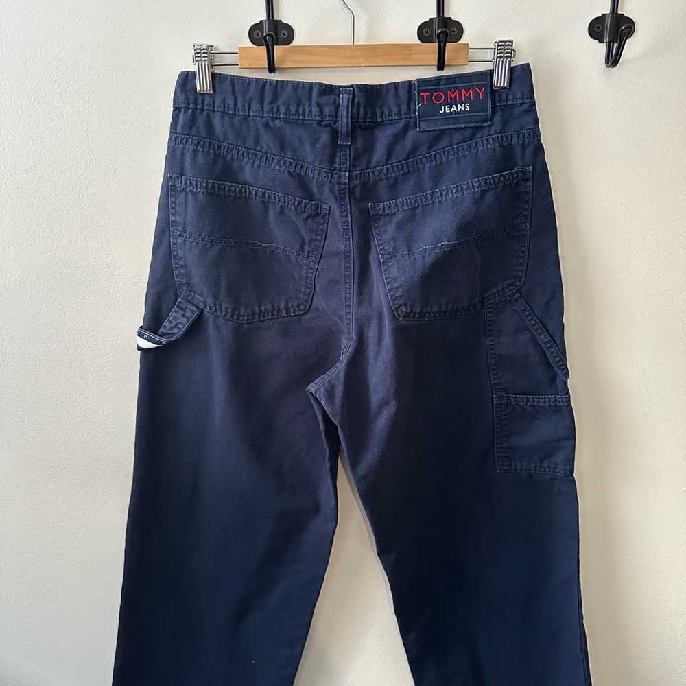 Vintage Tommy Hilfiger 100% Cotton Men's Dark Blue Carpenter Pants